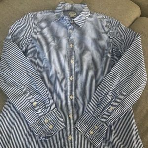 J.Crew blue and white stripe button down, Small